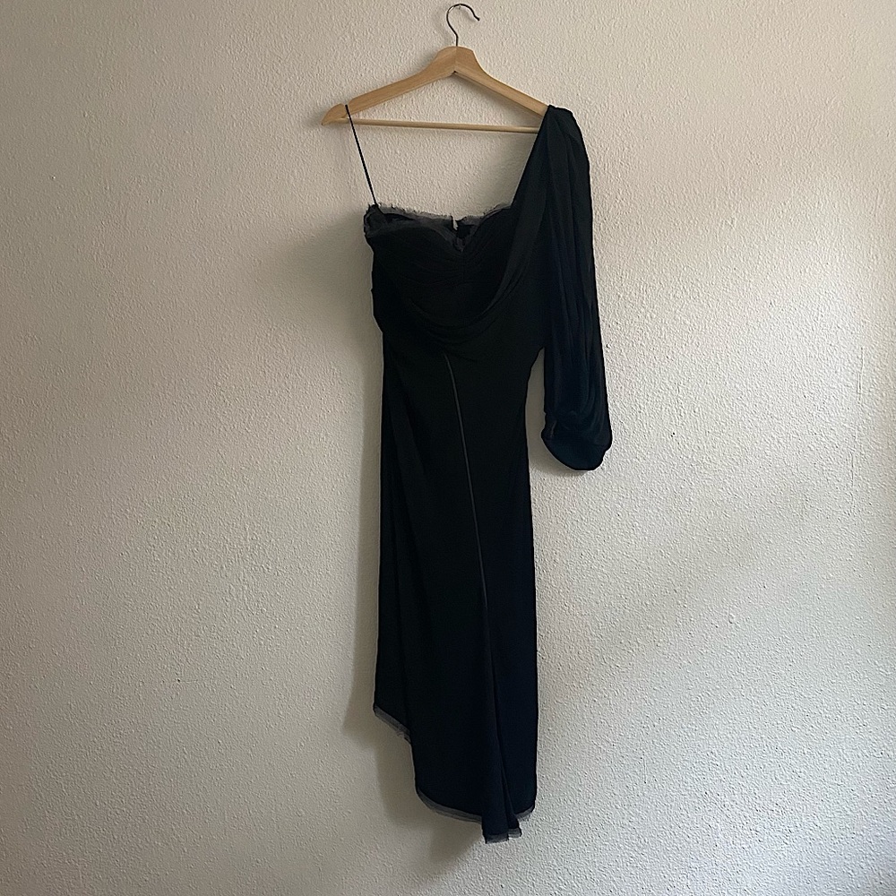One Shoulder Black Zac Posen Dress size 4